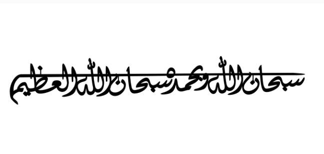 SubhanAllahi Wa Bihamdihi SubhanAllahil Azeem Metal Artwork - KM022